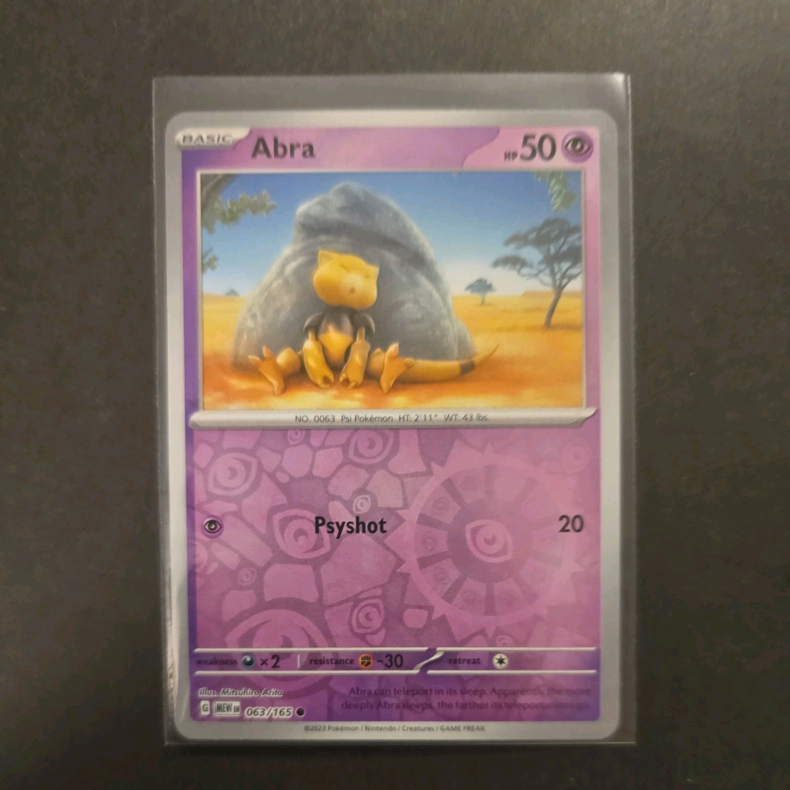2023 Near Mint Pokemon Abra 063/165 Reverse Scarlet Violet 151 MEWen English