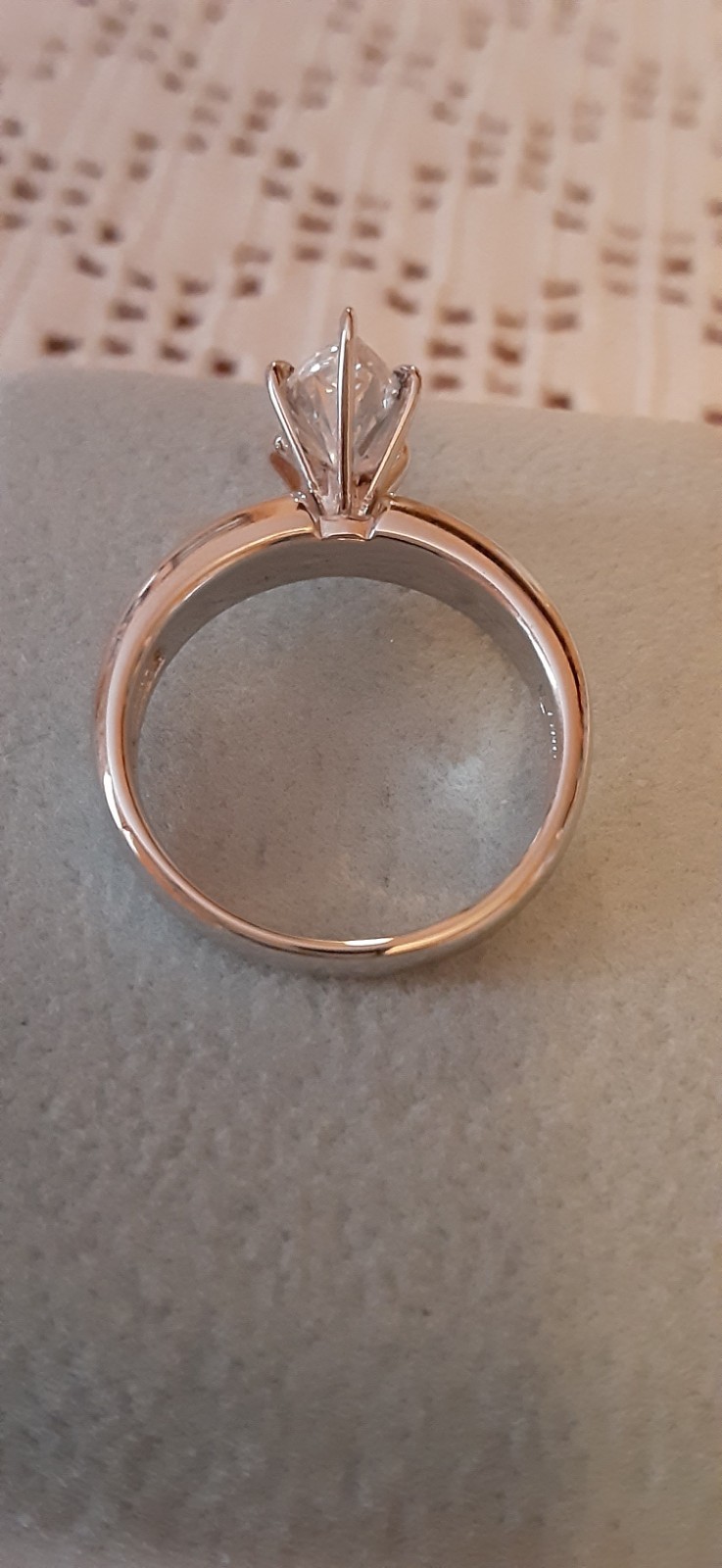 QVC Diamonique Epiphany Platinum Clad Size 7 Fashion Jewelry 