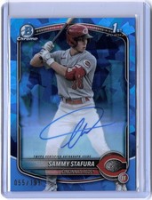Sammy Stafura (RC) #/199 Sapphire 1st Rookie Auto 2025 Bowman