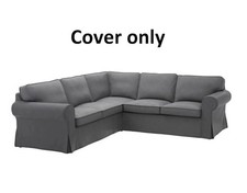 Ikea EKTORP 4 Seat sectional FULL SET COVER nordvalla dark gray 203.223.11 - NEW