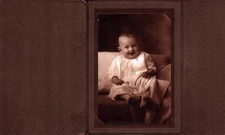 VTG Photo California Boussum Studio Adorable Laughing Young Baby 