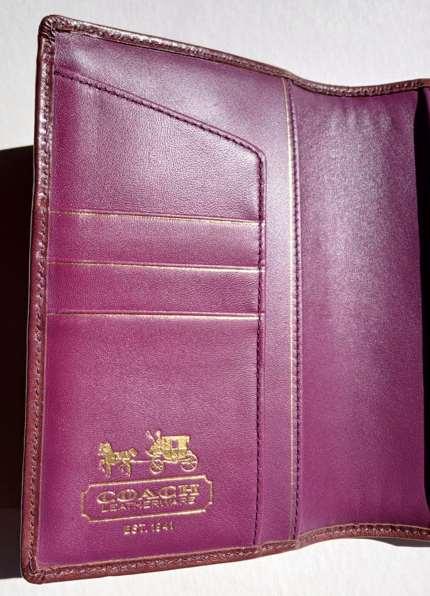 Vintage Coach Legacy Leather Mini Turnlock Agenda Purple Journal
