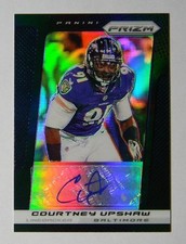 2013 Panini Prizm Autograph Courtney Upshaw #118 SN 17/25 Black Prizm
