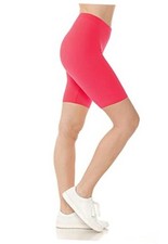 Women's Fashion Biker Shorts Popular Prints BAT3TD Large Fuchsia