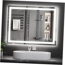 24x36 LED Bathroom Mirror, Backlit  Front Lit, LED 36"L x 24"W 3 Color Modes