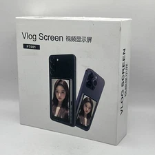Magnetic iPhone Vlog Selfie Monitor Screen Projection Phone Rear Cam Black PT001