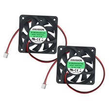 2-Pack 60mm x 15mm DC 12V Brushless Cooling Fan, Dual Ball Bearing 12V 60mm