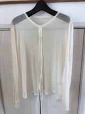 USED YOHJI YAMAMOTO SILK CARDIGAN SIZE 2 GOOD