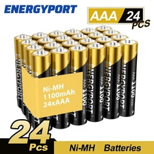 ENERGYPORT 24Pcs AAA Rechargeable Batteries 1100mAh 1.2V NI-MH Triple A Battery