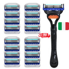 Lamette Mach 3 Turbo, 24 Pezzi Ricariche per Lame per Rasoio Da Uomo, Lame Barba