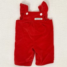 VTG Cabbage Patch Kids Red Velvet Velour Doll Romper Overalls Soft 1980s