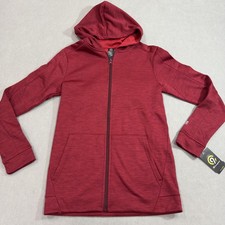C9 Champion Hoodie Jacket Boys XL 16-18 Red Tech Fleece Full Zip Duo Dry NEW NWT