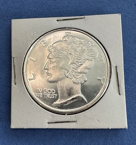 "MERCURY DIME" ONE OUNCE .999 FINE SILVER ROUND