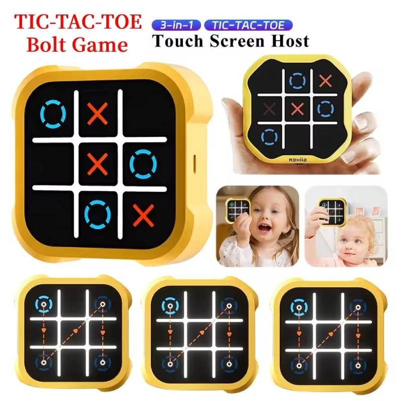 Tic Tac Toe Game Child Electronic Toys Noughts Crosses Game Memory - Image 3 of 4