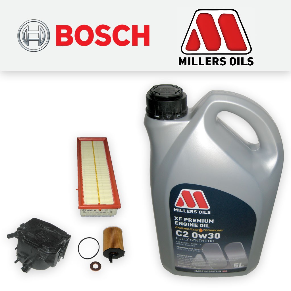 SERVICE KIT for PEUGEOT PARTNER 1.6 HDI OIL AIR FUEL FILTERS +5L OIL (2005-2014)
