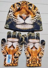 Joe Boxer Youth Tiger Beanie and glove set, Size L/XL