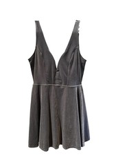 Express Grey Silver Velour Dress Size M NWT