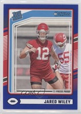 2024 Panini Donruss Rated Rookie Blue Press Proof Jared Wiley #387 1eh5