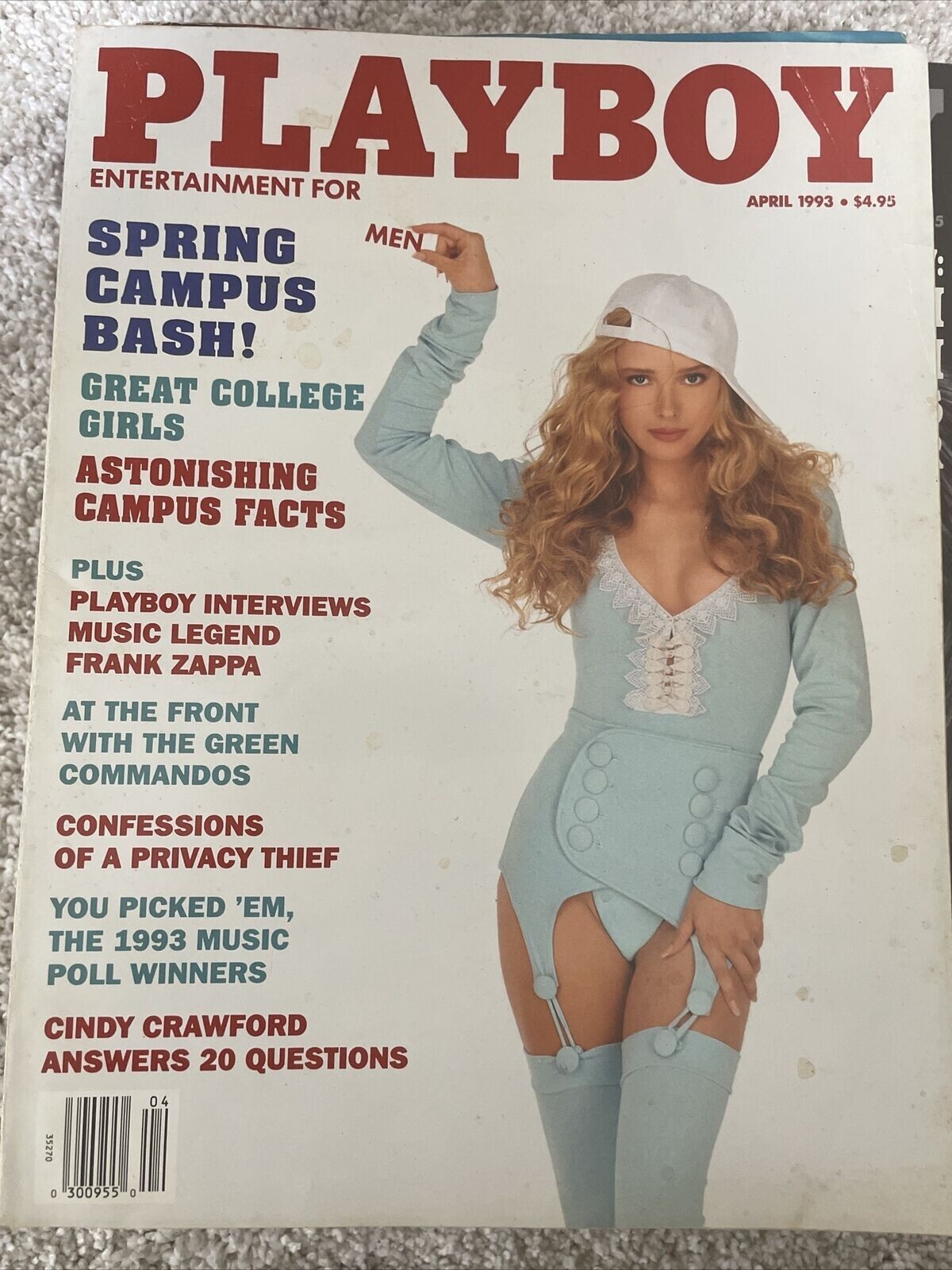 Playboy Magazine April 1993 Spring Campus Bash, Frank Zappa Interview