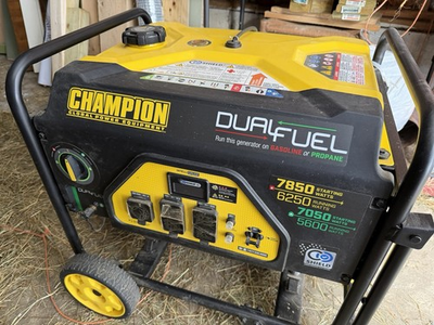 #ad #ad Champion 7850 6250 Watt Gas and Propane Powered Dual Fuel Portable Generator $750.00