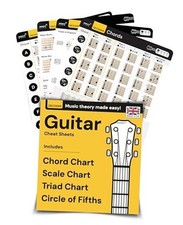Guitar Chords Chart Pack 8x8" Learn Chords for Guitar, Guitar Cheat Sheets