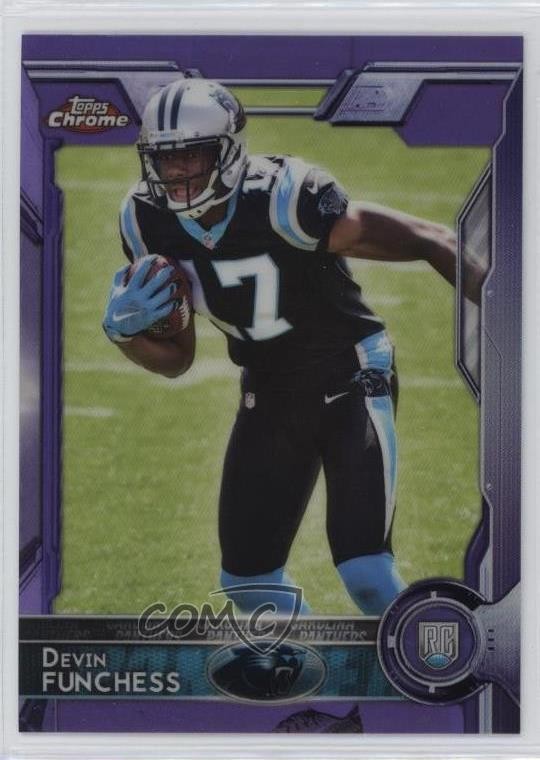 2015 Topps Chrome Rookies Purple Refractor Devin Funchess #107 Rookie RC 0ty6
