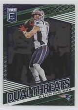 2020 Panini Donruss Elite Dual Threats Green Julian Edelman #4 03l1