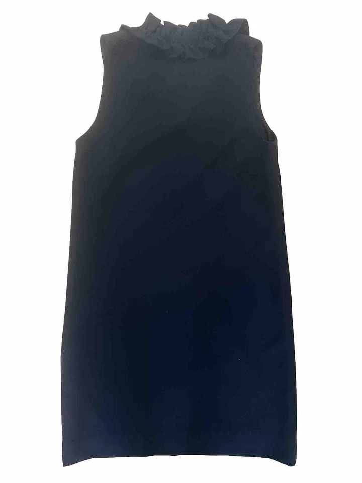 Mini Vestido Vineyard Vines Negro Sobre la Rodilla con Volantes Cuello en V Para Mujer Talla 2 Usado en Excelente Condición Foto 2 de 4