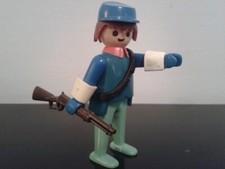 old rare PLAYMOBIL - North South American SOLDIER trooper cowboy western UNION 7