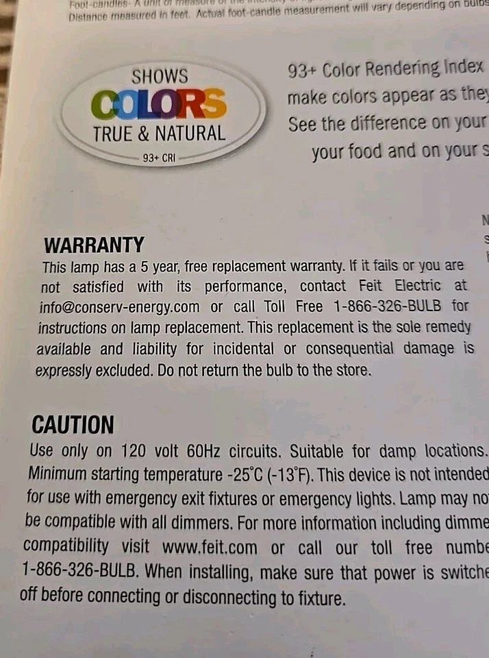 Feit Electric Conserv-Energy Dimmable BR40 LED 19 Watt 1065L Flood Light Bulb - Image 4 of 4