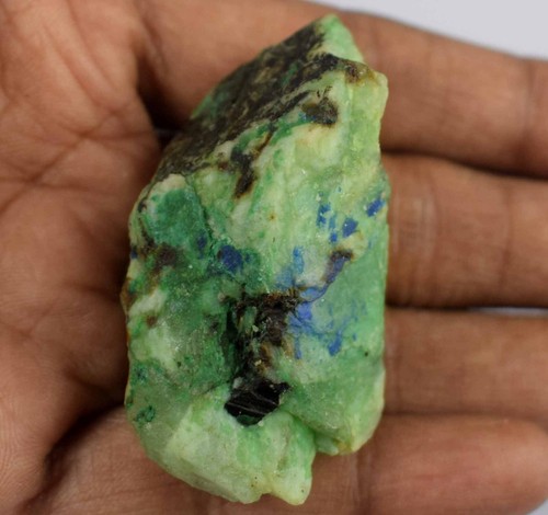 Malachite azzurra 138,05 carati pietra preziosa naturale guarigione grado di investimento grezzo - Foto 6 di 8