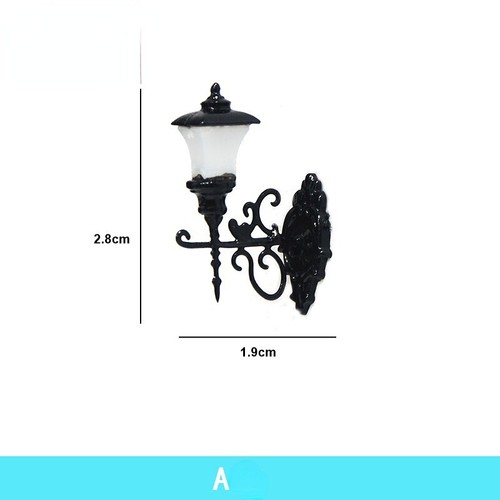 2x Dolls House 112TH Scale Wall Lamps Metal Sand Table Villa Light