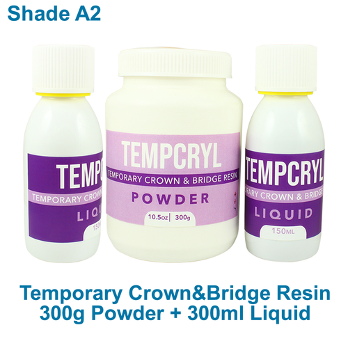 1x Dental Tempcryl Self Curing Acrylic Resin Set Powder 300g & Liquid