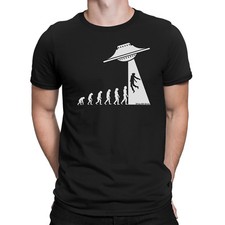 Listing image for Mens UFO T-Shirt Evolution Abducted Alien Quality Premium Cotton Tee