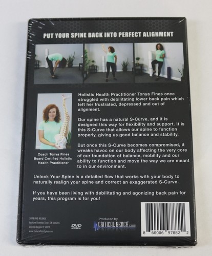 Unlock Your Spine The Key to Perfect Alignment Tonya Fines DVD - New Damage Case - Picture 7 of 8