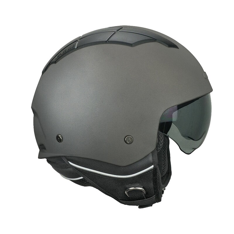 Casco Estivo Jet CGM Open Face 111A SLOT MONO Antracite Opaco per Moto e Scooter