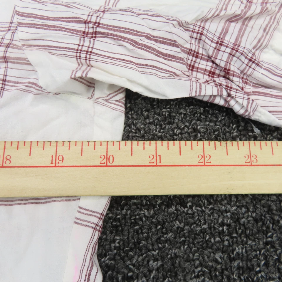 Camisa Fenton Adulto Pequeña Blanca y Marrón A Cuadros A Presión Con Botones Manga Corta Western Foto 4 de 4