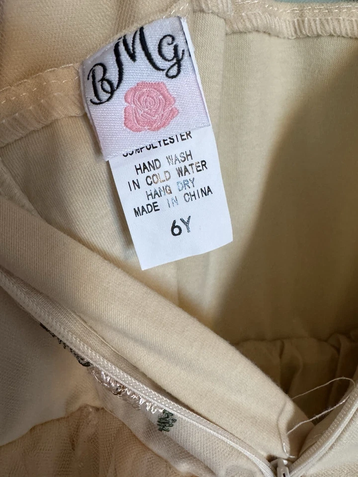 Flower Embroidered Lace Dress 6Y Mia Belle Girls - Image 4 of 4