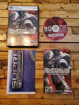 Supreme Commander (PC 2007) Complete w/Case Key and Manuals 