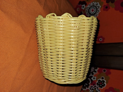 Panière corbeille scoubidou et osier