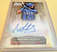 MAXIMO ACOSTA 2022 Bowman Sterling Chrome Rookie On Card AUTO RC