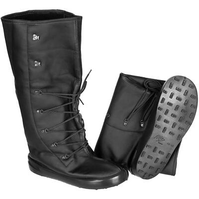 Original Norwegen Armee Alfa Überstiefel isolierend schwarz Leder Schuhe guter Grip NEU