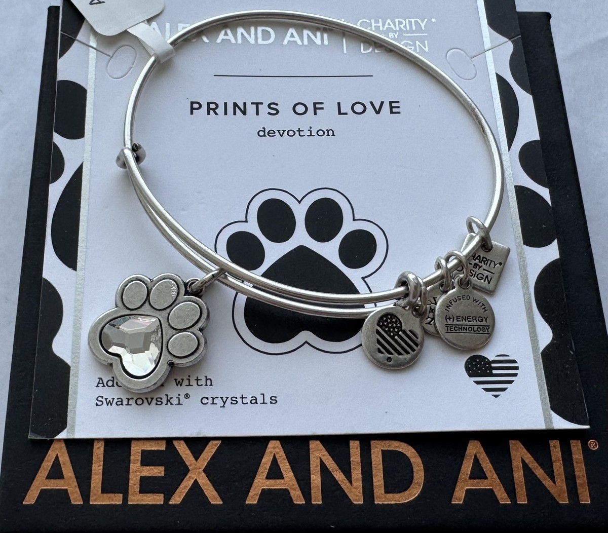 ALEX AND ANI Charity By Design, Prints of Love EWB Bangle Bracelet
