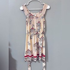 Anthropologie Trinity Silk Carousel Dress Small Euc Rare