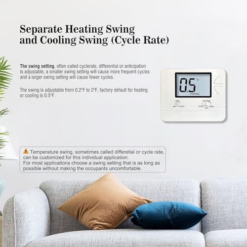 Heagstat Non-Programmable Thermostats for Home Conventional Single-Stage Systems - Picture 4 of 9