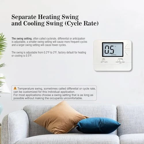 Heagstat Non-Programmable Thermostats for Home Conventional Single-Stage Systems - Изображение 4 из 4
