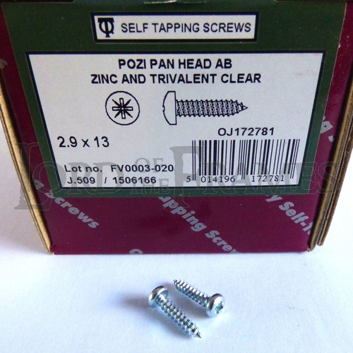 50 x Pozi Pan Head Woodscrews Screws 2.9x13 Self Tapping Wood Chipboard Framing - Picture 3 of 4