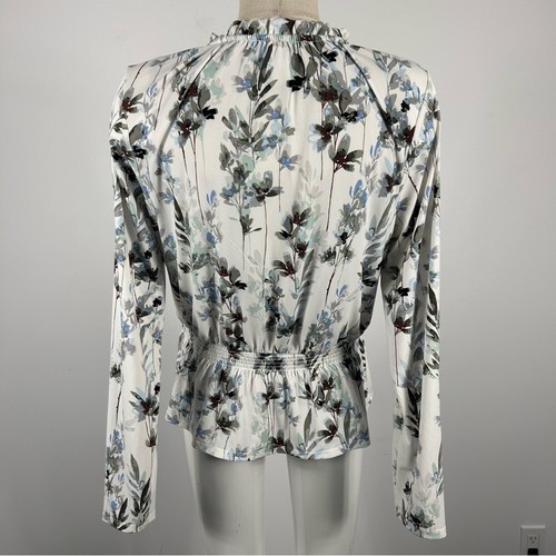 ❤️ Top para mujer White House mercado negro estampado floral L - Imagen 3 de 10
