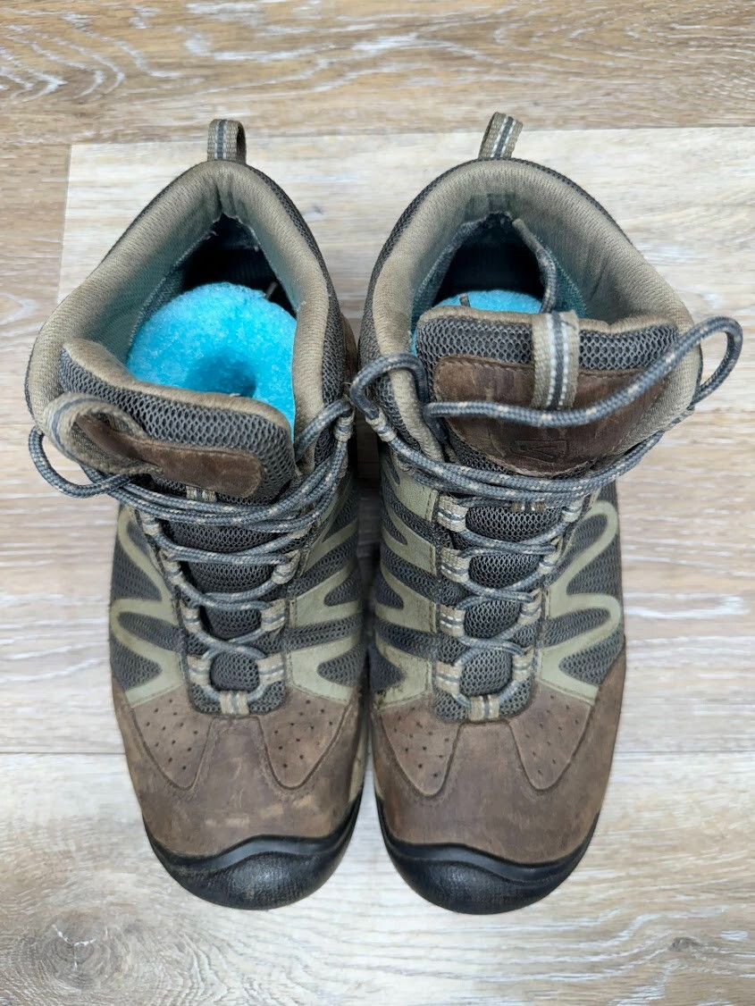 Stivali da trekking Keen Verdi marrone pelle oliva maglia donna taglia 9