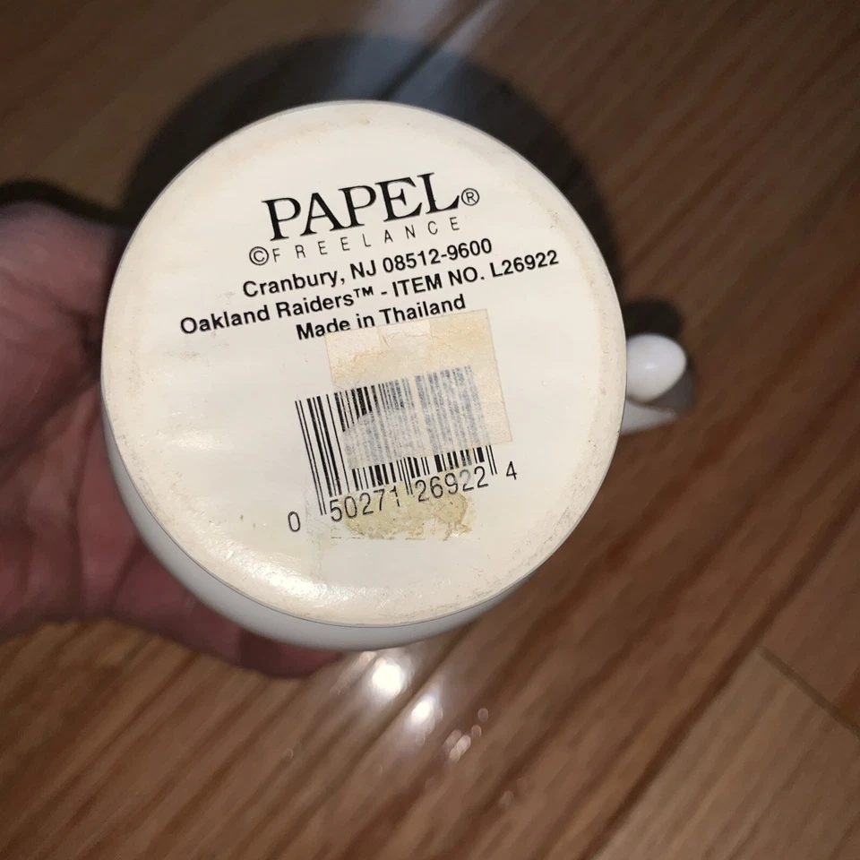 2- NFL Las Vegas Raiders  Black & White Logo Coffee Cafe Sports Cup Mugs (2) - Image 3 of 4